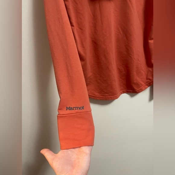 Marmot - Women's La Linea Pullover Hoody Orange UPF 30 Sweatshirt - Size M - Picture 8 of 8